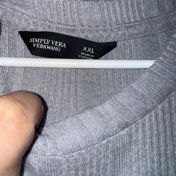 Simply Vera Vera Wang Ribbed Tan Sweater - Picture 2 of 6